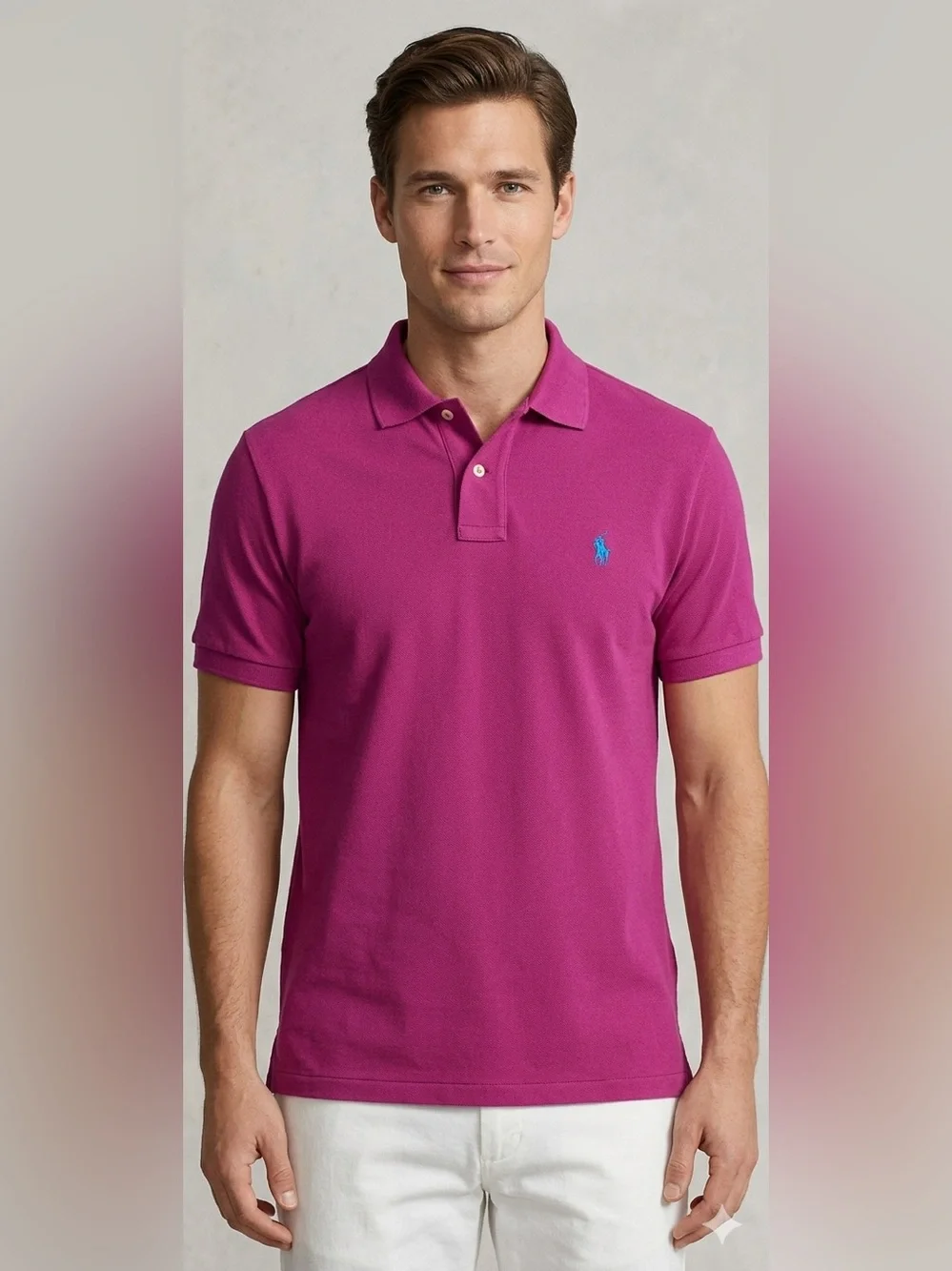 Polo Ralph Lauren Classic Fit Pink Polo Shirt Men's Large Y2K Preppy Aesthetic